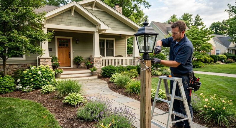 Garden Lighting Installation in Kansas City, KS