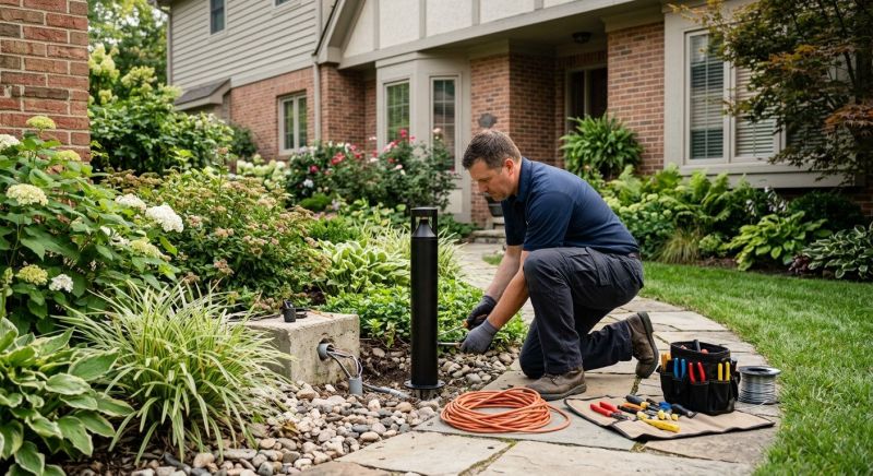 Terrace Lighting Installation in Kansas City, KS